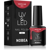 NOBEA UV & LED Nail Polish гел лак за нокти с използване на UV/LED лампа бляскав цвят Warm red #25 6 мл.