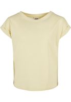 Girls' Organic Extended Shoulder T-Shirt - Soft Yellow