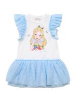 Printed Jersey & Tulle Dress