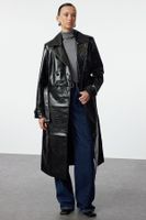 Trendyol Black Regular Belted Trench Coat