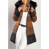 Lange Jacke Mit Kapuze, 2258, Kamel