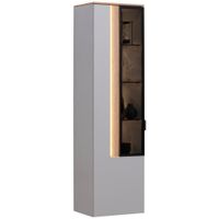 Dieter Knoll ZÁVESNÁ VITRÍNA, farba duba, svetlosivá, 45,6/164,6/36 cm