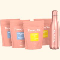 TummyTox Tee Duo + Thermoflasche: Die perfekte Kombination zweier Abnehm- & Detox-Tees, die Tag und Nacht verwöhnen: Daily Kick Tea & Sleep Tight Tea