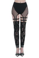 Damen Leggings DEVIL FASHION - Ripped Knit M