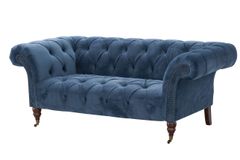 Pohovka Chesterfield Glamour Velvet Midnight pre 2 osoby