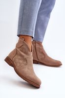 S. BARSKI Dámské Průsvitné Botky Na Ploché Podrážce Beige S.Barski