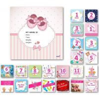 KidPro Milestone Cards Baby Girl κάρτες ορόσημων