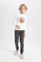 DEFACTO Boy's Pajama Set Regular Fit Long Sleeve Top Long Bottom