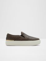 Dark Brown Women's Patterned Slip On Sneakers ALDO Pounceer