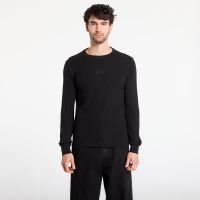 T-shirt GAP Ls Waffle Mini Logo Crew Tee Black L