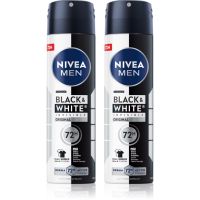 NIVEA MEN Black & White Invisible Original Izsmidzināms antiperspirants Ekonomisks iepakojums