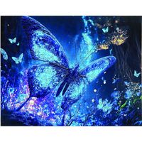 Epee Wooden puzzle Fluorescent Butterfly A3 GID - svítící ve tmě