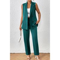 Eleganter Einfarbiger Hosenanzug, Blau