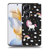 Silikónový čierny obal pre Honor 90 5G - Unicorn hviezdne nebo