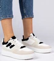 marka niezdefiniowana Biało-czarne sneakersy trampki damskie Lavria