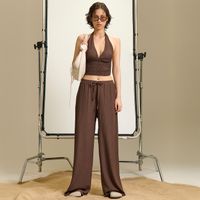 Cropp - Hlače wide leg - rjava