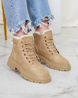 Resti Beige women's insulated trapper boots Radoras