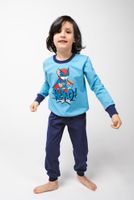 Boys' pyjamas Remek, long sleeves, long pants - blue/navy blue