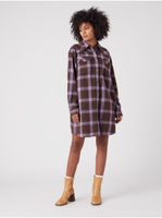 Purple-brown women's checkered shirt dress Wrangler - Women's