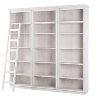 MID.YOU NÁSTENNÁ KNIŽNICA, biela, farba borovice, borovica, 223/222/34 cm