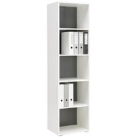 Hom`in REGÁL, antracitová, biela, 50/185,6/40 cm