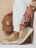 Sportowe sneakersy damskie RETRODA zielone Dstreet