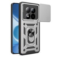 RING CAMERA ovitek z nosilcem za Xiaomi Redmi Note 15 Pro 5G srebrn