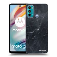 Silikónový prehľadný obal pre Motorola Moto G60 - Black marble