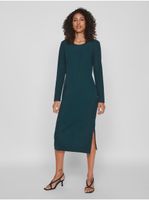 Dark green women's basic midi dress VILA Armerone - Women's