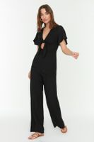 Trendyol Black Tie Detailed Jumpsuit