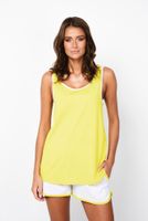 Women's pyjamas Ossa with wide straps, shorts - yellow/light melange