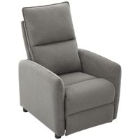 Carryhome TV KRESLO, drevo, kov, plast, textil, svetlosivá