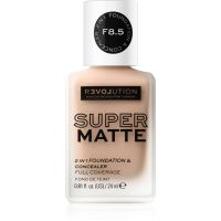 Revolution Relove Super Matte Foundation dugotrajni matirajući puder nijansa F8.5 24 ml