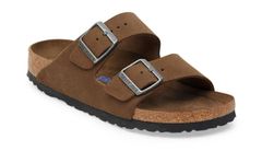 Birkenstock Arizona Soft Footbed Suede Leather Narrow Fit Ženy - Sandály Birkenstock - Hnědá - 1030865-5.5 - Size: 5.5