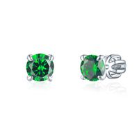Olivie Strieborné 5mm náušnice PIPPI GREEN 7959