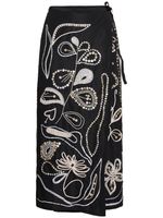 Pearl Suite Embroidered Taffeta Sarong