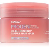 KUNDAL Progen Double Bonding Capsule Hair Mask erneuernde Maske für geschädigtes Haar mit Duft Violet Muguet 180 g