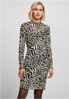 Women's Double-Layer Dress AOP White/Black
