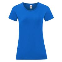 Blue Iconic women's t-shirt in combed cotton Fruit of the Loom