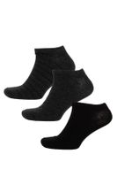 DEFACTO Men's 3-Pack Cotton Ankle Socks