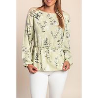 Bluza S Printom, Svijetlo Zelena
