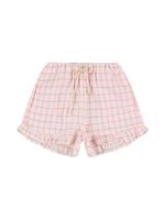 Check Cotton Blend Shorts