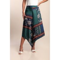 Wide Leg Hose Mit Print, Dunkelblau