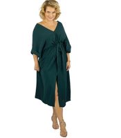 Pri Oversize dress with belt and V neckline SOPHIA