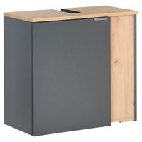 Stylife SKŘÍŇKA POD UMYVADLO, antracitová, dub artisan, 60/56/32 cm