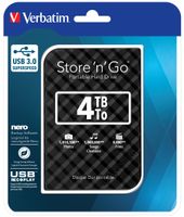 VERBATIM STORE'N'GO 4TB USB 3.0 2,5'' čRNO-SIV ZU