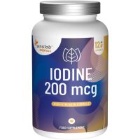 Essentials Jod 200 mcg. 120 Kapseln. 200 μg Jod in Form von Kaliumjodid. Vegan. GMO-frei. Hergestellt in der EU | Sensilab