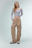 DEFACTO Cool Wide Leg Wide Leg Pants Gabardine Fabric Cargo Pocket Plain Basic