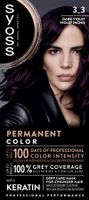 Syoss - állandó színezés - Permanent Coloration - 3_3 Dark Violet