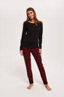 Women's pyjamas Ordesa long sleeves, long legs - black/print